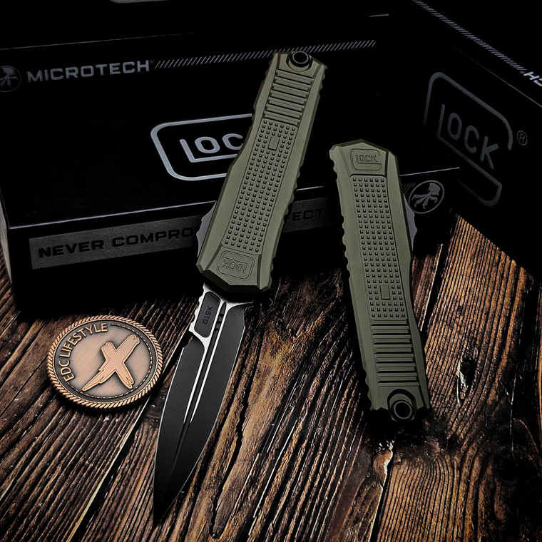 Microtech Glock G19K OD Green Aluminum 3.5" Bayonet 80-1OD