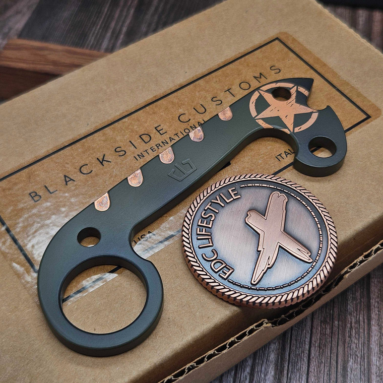 Blackside Customs Tbot Tactical Bottle Opener Copper 1941 Finish - Preowned