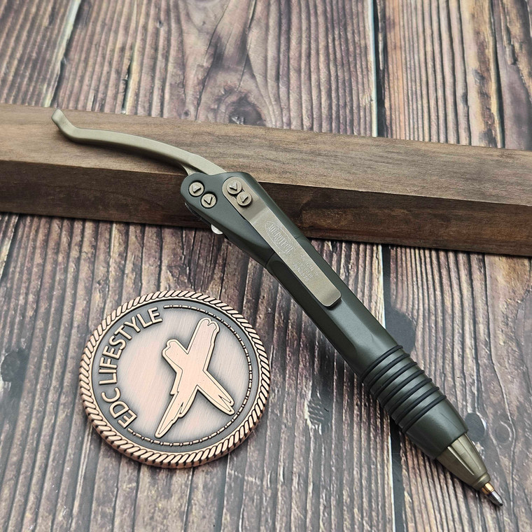 Microtech Siphon II OD Green Stainless Steel S/N 2576 - Preowned
