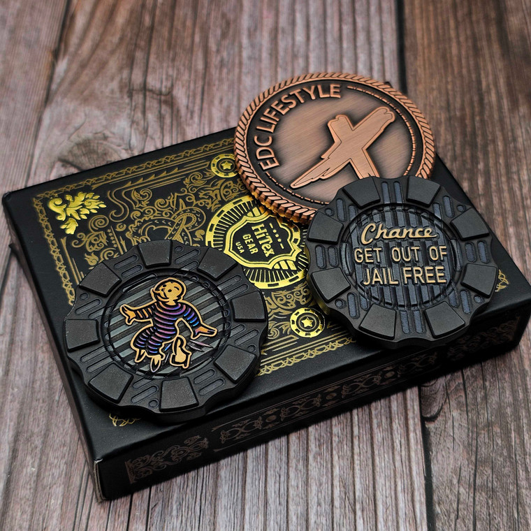 HiTex Gear Titanium GOOFJ Get Out Of Jail Free Chip