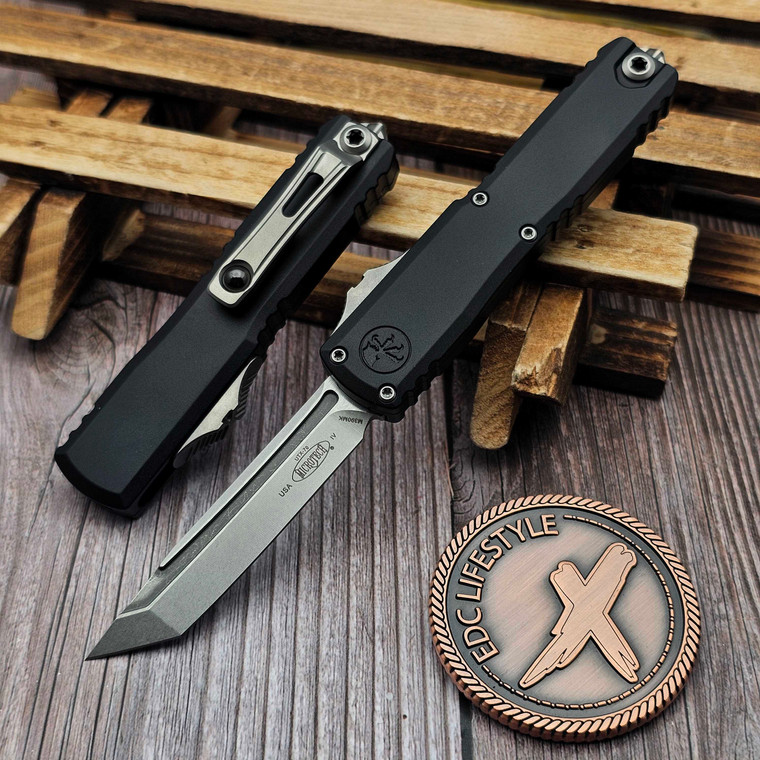 Microtech UTX-70 Gen IV Black 2.5" T/E Stonewash 11494-10 by EDC Lifestyle