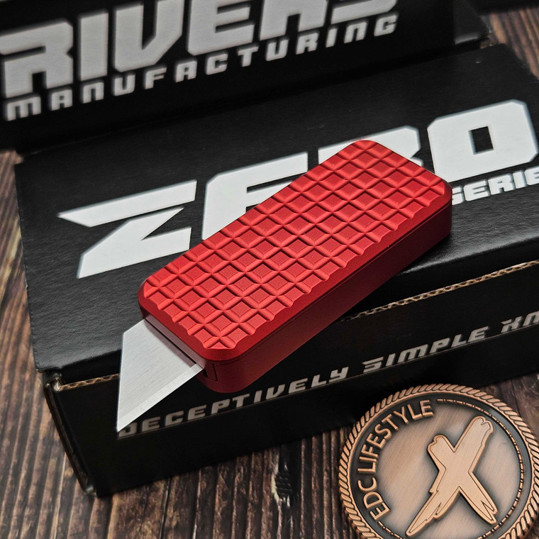 Rivery Zero Grenade Red Cad Lab Scale Razor Blade OTF by EDC Lifestyle