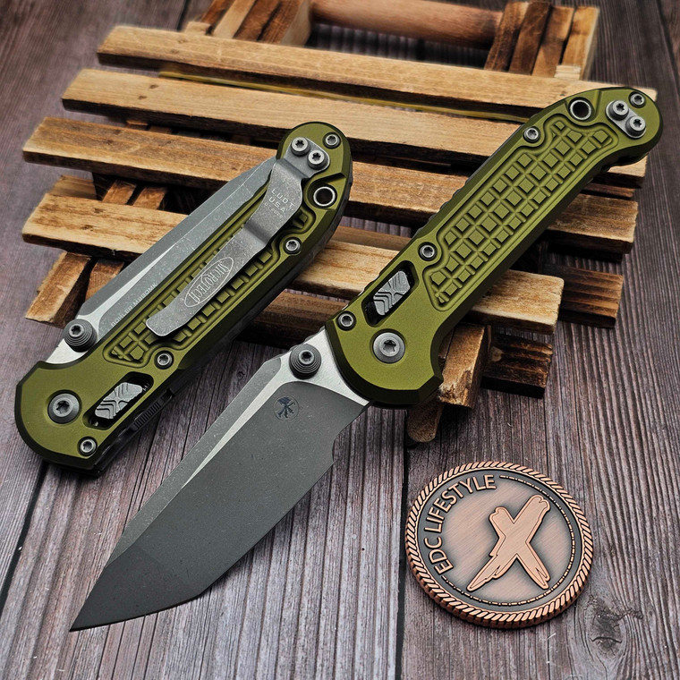 Microtech LUDT Ram-Lok OD Green Frag 3.40" T/E Apocalyptic 1136RL-10APFROD By Edc Lifestyle