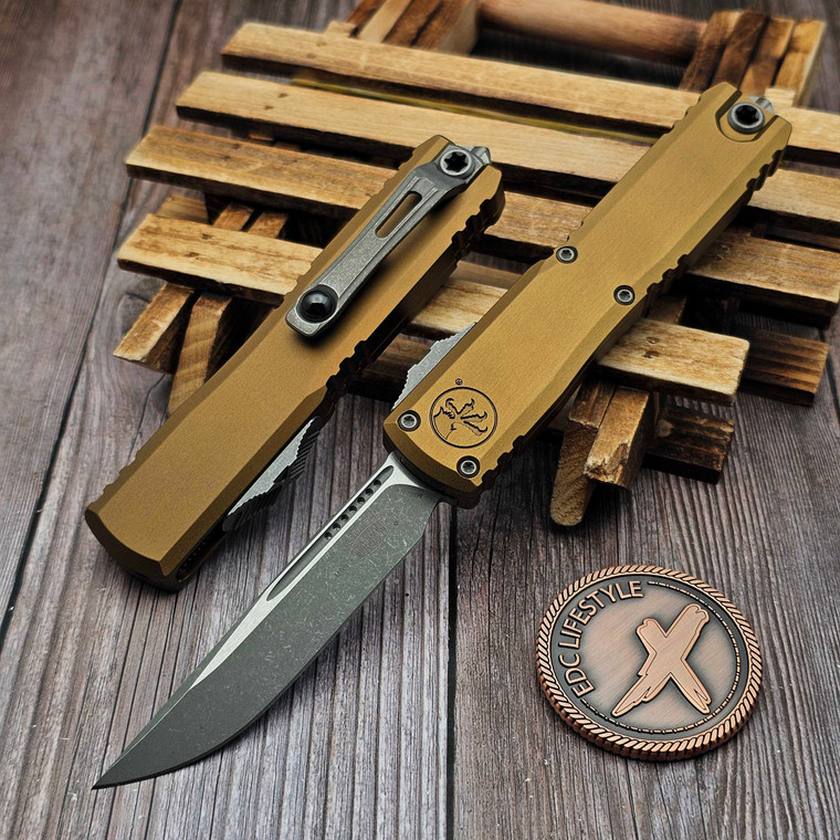 Microtech Ultratech Gen IV Tan S/E 3.55" Apocalyptic 11214-10APTA