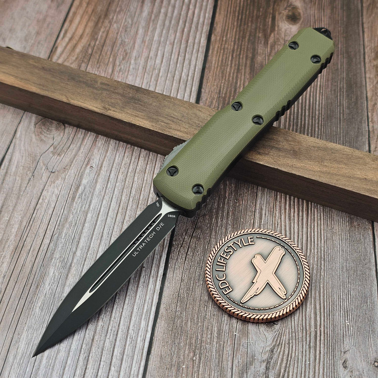 Microtech Ultratech OD Green G-10 USN GXII The Gathering D/E S/N 001- Preowned