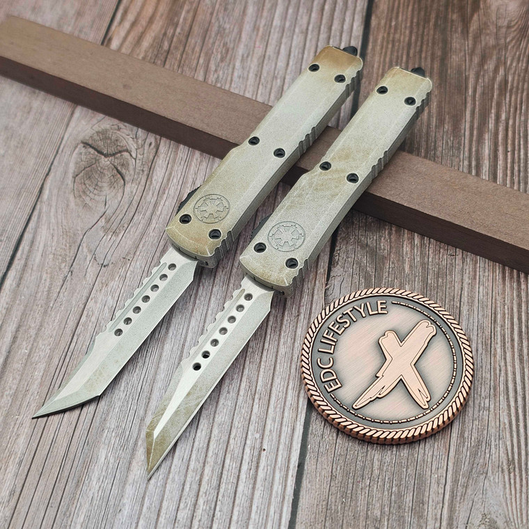 Microtech UTX-70 Sandtrooper Hellhound & Warhound Set 419-1SETSADS S/N 001- Preowned