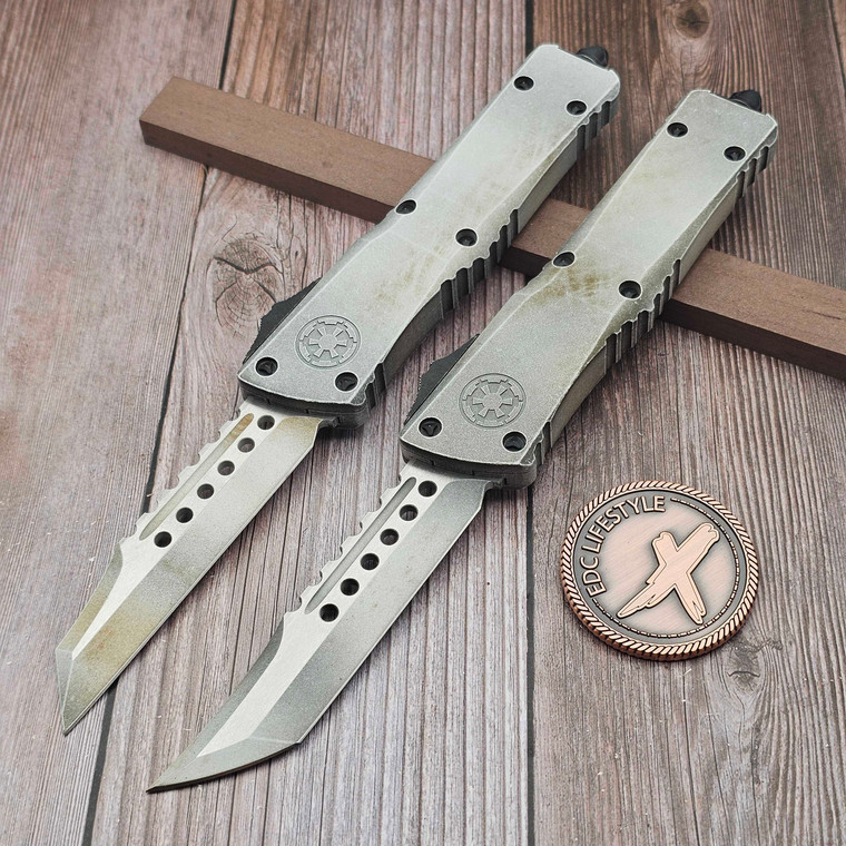 Microtech Combat Troodon Sandtrooper Hellhound & Warhound Set 219-1SETSADS S/N 001- Preowned