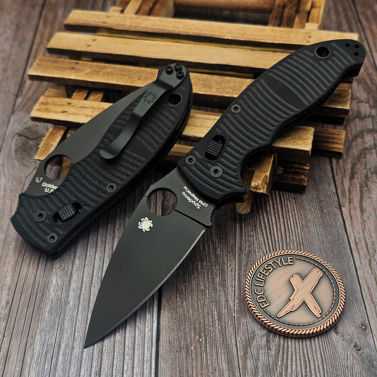 Spyderco Manix 2 Salt Black G-10 Axis Lock 3.37" Magnacut C101GMCBKP2