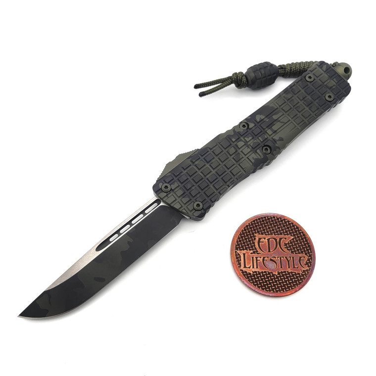 Microtech Combat Troodon 143-1FROCGS Single Edge Coyote Camo Cerakote Handle/Blade