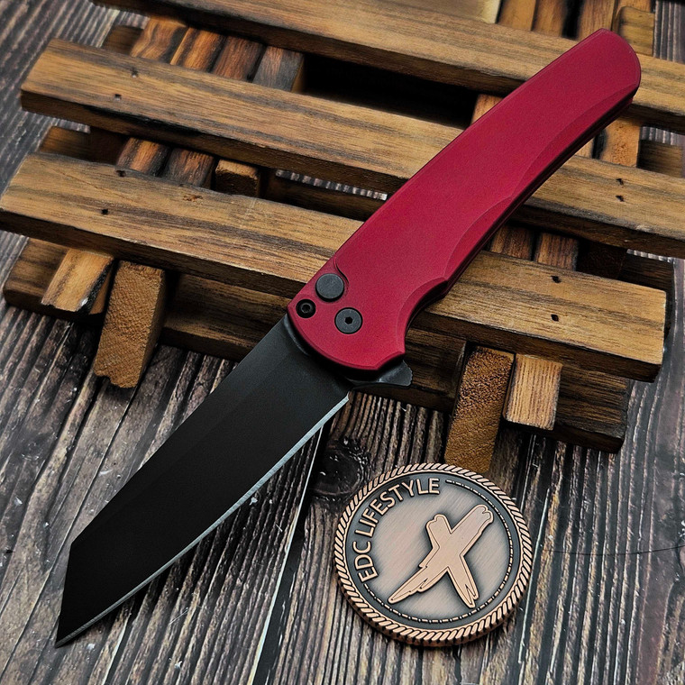 Pro-Tech Knives Red Malibu 5403 DLC Reverse T/E
