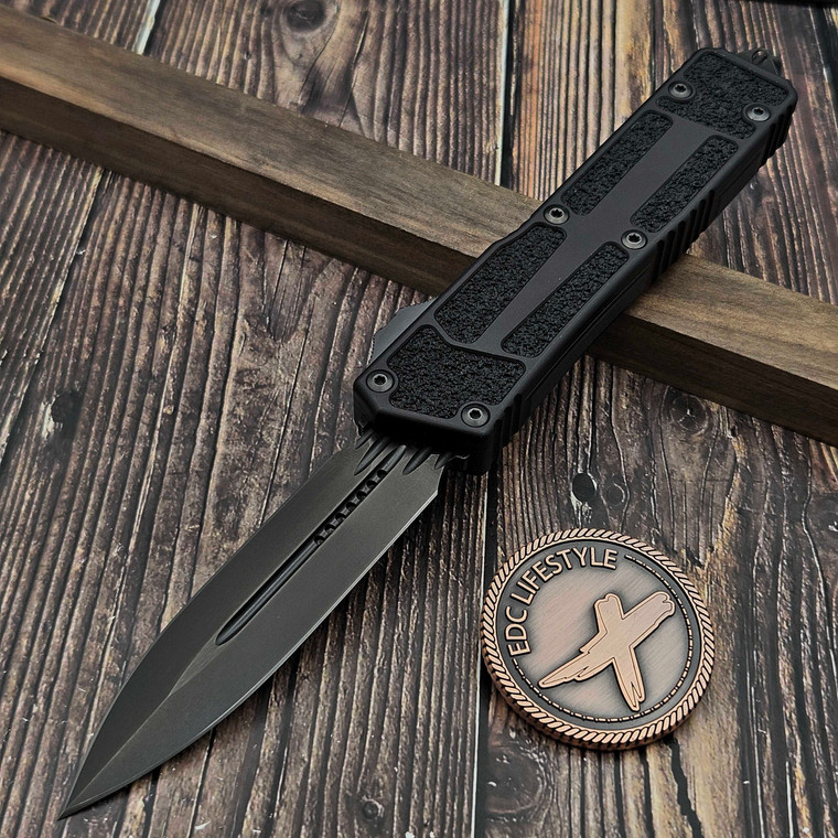 Microtech Scarab II Black Shadow D/E DLC 280-1DLCTSH - Preowned