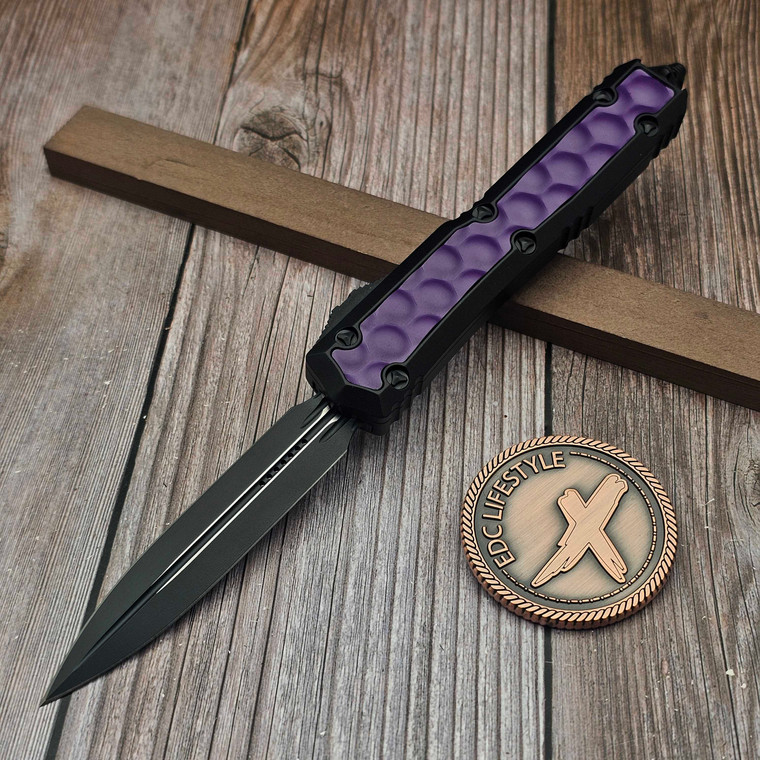 Microtech Makora Purple Bubble Inlay D/E 201-1BIPUS - Preowned