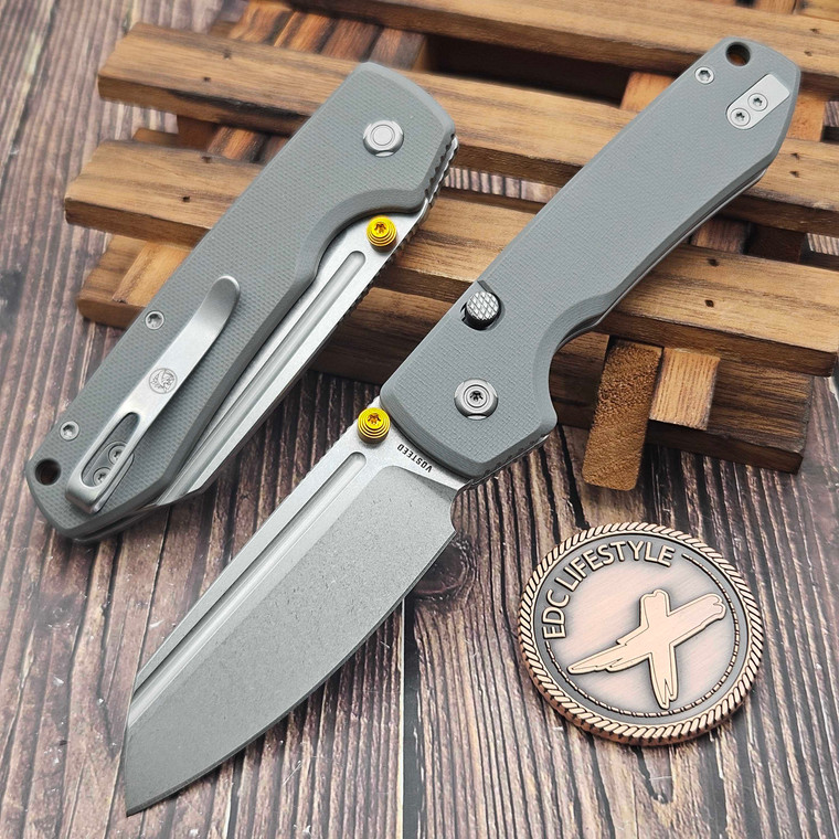 Vosteed Raccoon Grey G10 3.2" Modified Sheepsfoot Stonewash VS-A2930 by EDC Lifestyle