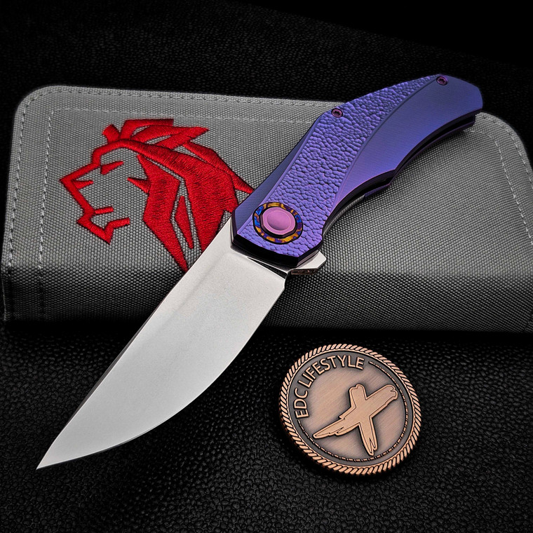 Holt Bladeworks Renegade 313 Hammered w/Timascus Collars