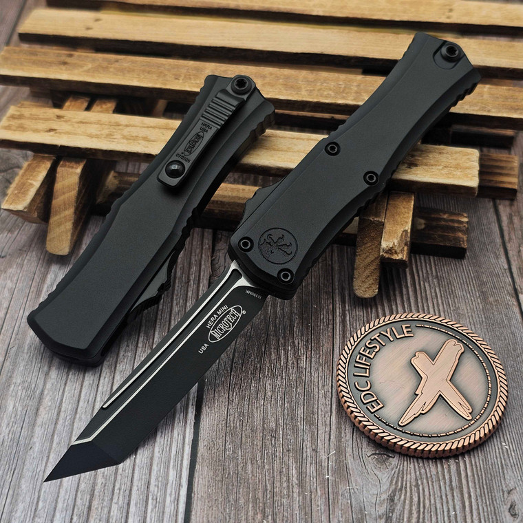 Microtech Hera II Mini Black Tactical 2.90" T/E 1704M-1T