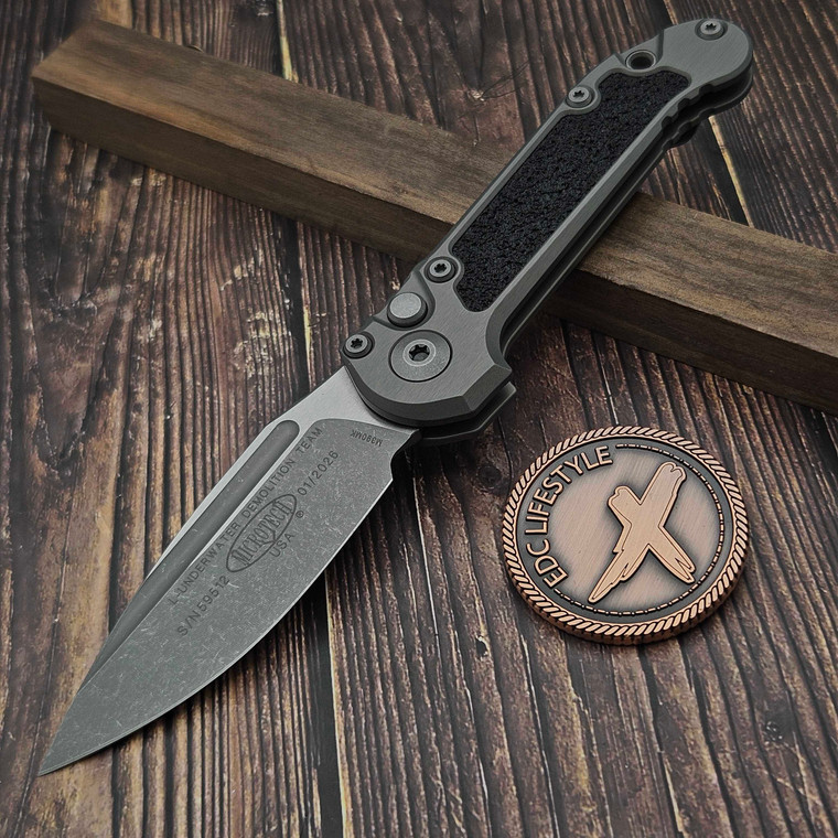 Microtech LUDT Natural Clear S/E Apocalyptic 1135-10APNC S/N 59512 - Preowned