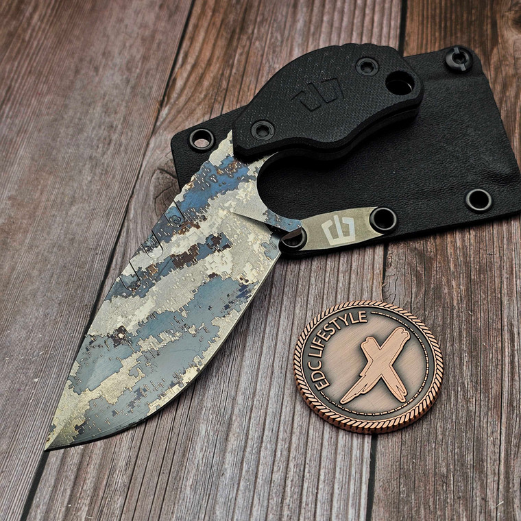 Blackside Customs Mick Strider SLCC Digicam Black G10 Digicam Titanium Fixed Blade