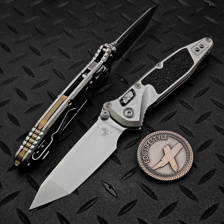 Microtech Socom Ram-Lok Textured Inlay w/Bronze TI Accent 4.00" T/E Stonewash Marfione Select 161RL-10MS2 by EDC Lifestyle