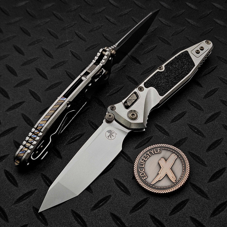 MICROTECH SOCOM RAM-LOK T/E STONEWASH TITANIUM TEXTURED INLAY W/FLAMED TI ACCENT MARFIONE SELECT 161RL-10MS5 by EDC Lifestyle