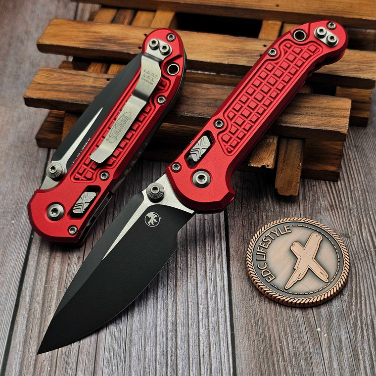 Microtech LUDT Ram-Lok Red Frag 3.40" Clip Point 1135RL-1FRRD by EDC Lifestyle