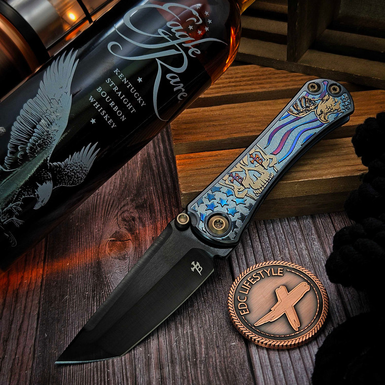 Borka Blades Ti2 Design Sean Marfione SBTF Titanium Folder Patriot DLC Tanto