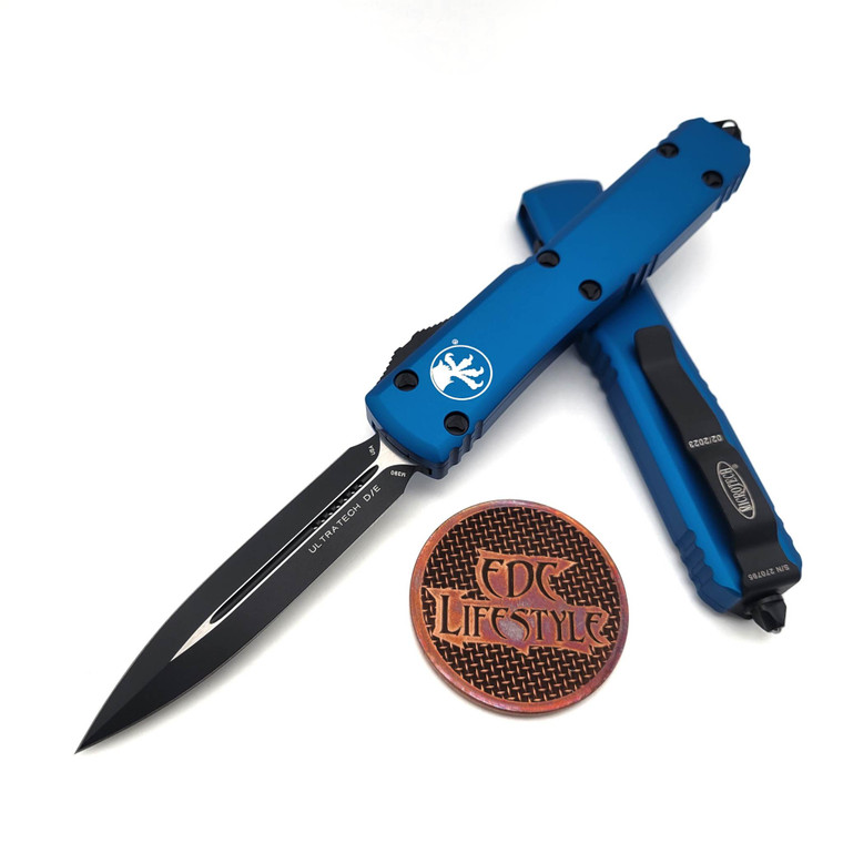 Microtech Ultratech 122-1BL Blue Double Edge Black Standard