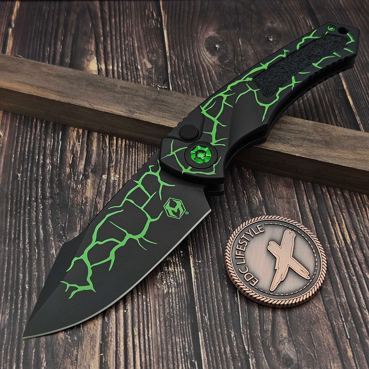 Heretic UV Toxic Magma Pariah Auto Drop Point H048-MAG-TX by EDC Lifestyle