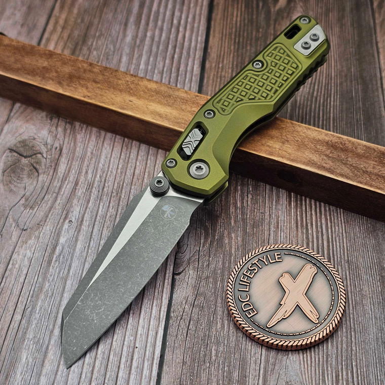 Microtech MSI Mini OD Green Frag Aluminum Apocalyptic 210M-10APFROD - Preowned
