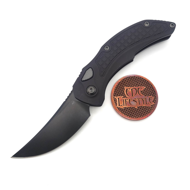 Microtech/Bastinelli Brachial 268A-1DLCTSH DLC Shadow Tactical AUTO Folding Knife 3.5"