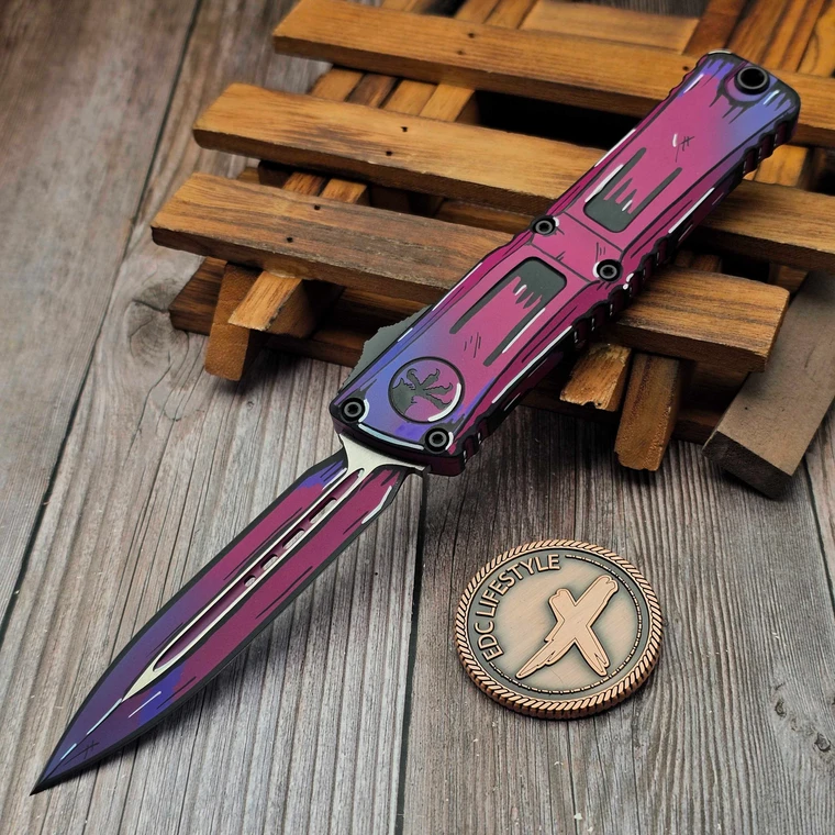 Microtech Combat Troodon Gen III Cerakote CEL Shade Purple 4" D/E Cerakote CEL Shade Purple 1142-1PUCOMICS by EDC Lifestyle