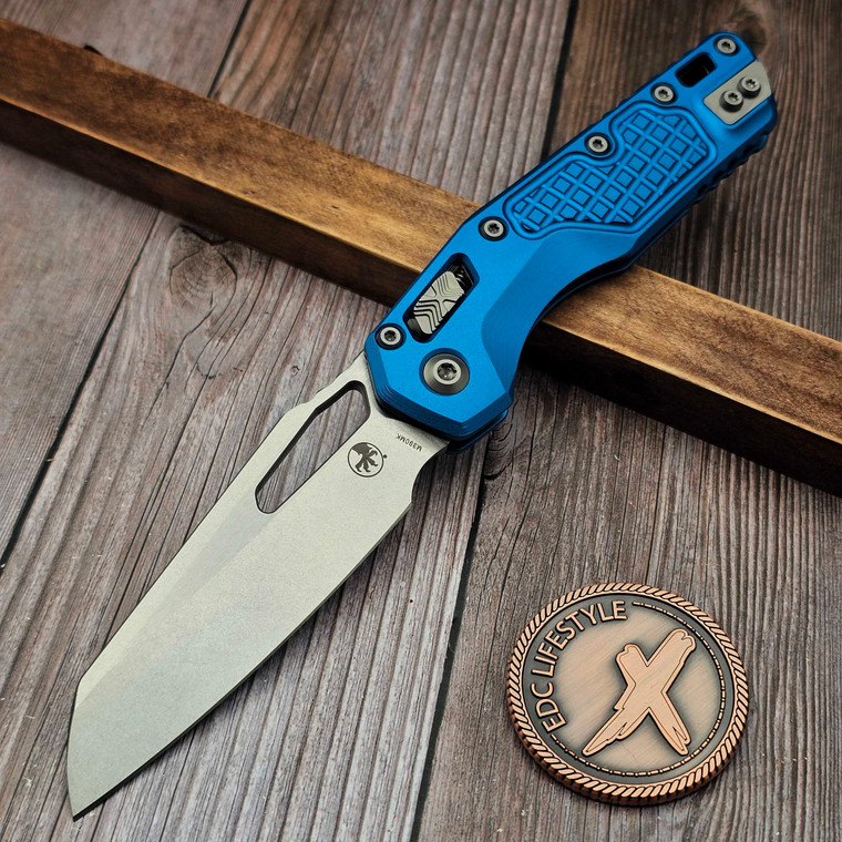 Microtech MSI Blue Frag Aluminum S/E 210-10FRBL - Preowned