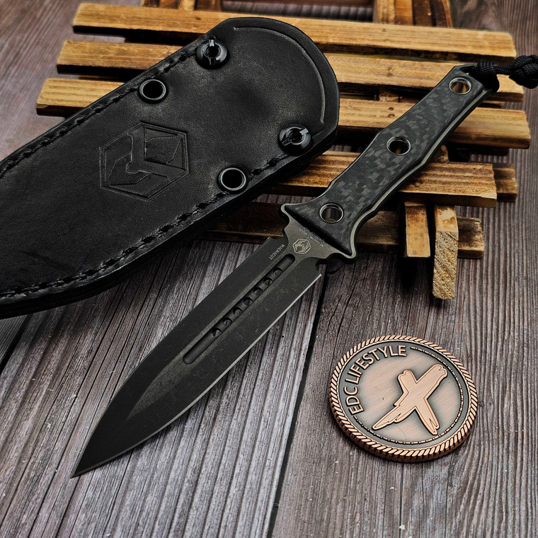 Heretic Mini Nephilim Carbon Fiber 4.25" D/E DLC H069-6A-CF