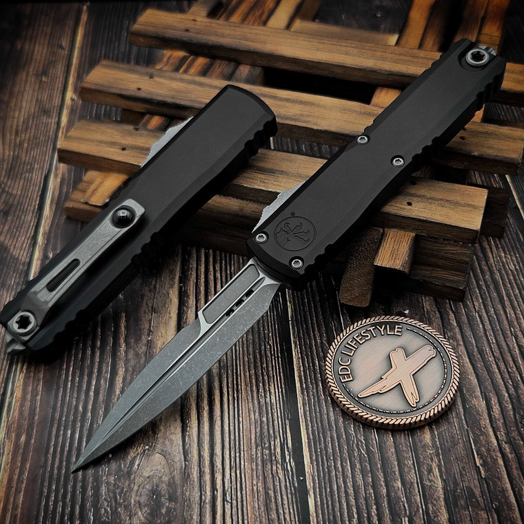 Microtech Ultratech ZBP Black Bayonet 3.5" Apocalyptic - Zero Blade Play 1120-10AP by EDC Lifestyle