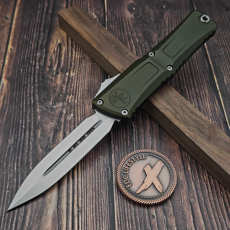 Microtech Combat Troodon Gen III OD Green D/E Stonewash 1142-10OD - Preowned