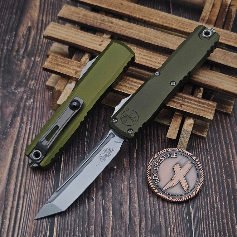 Microtech Ultratech Gen IV OD Green T/E 3.55" M390MK Stonewash 11234-10OD by EDC Lifestyle