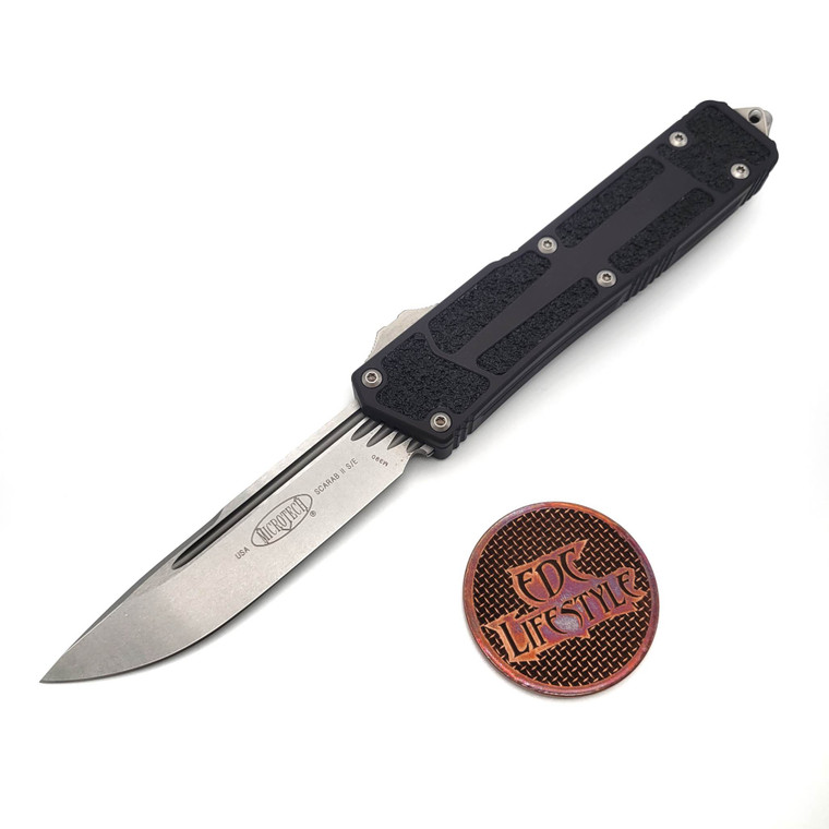 Microtech Scarab II 278-10 Black Stonewash Standard - Grenade Factory Blem