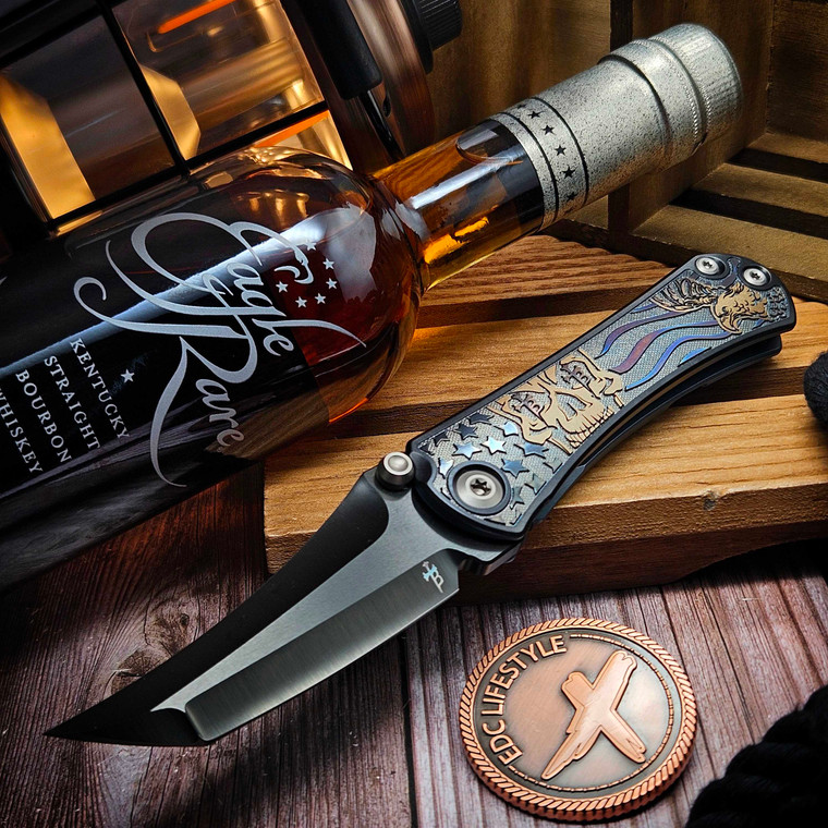 Borka Blades Ti2 Design SBHF Titanium Folder Patriot Sean Marfione DLC T/E