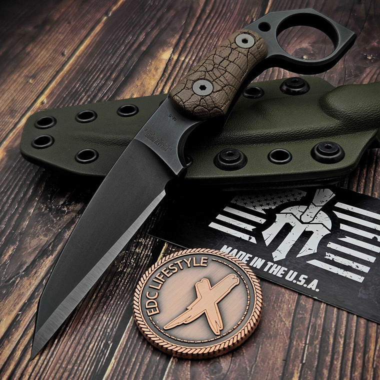 Miller Bros Blades Brown M-5 Green Sheath