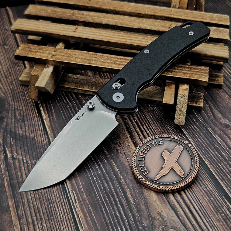 Reate Horizon X Black Fat Carbon Glass Crossbar Lock Stonewash Tanto Nitro-X7