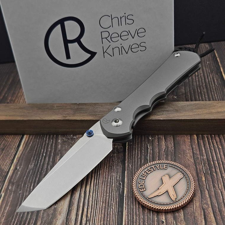 Chris Reeve Knives Large Inkosi Plain Magnacut Tanto Glass Blasted LIN-1130 - Preowned