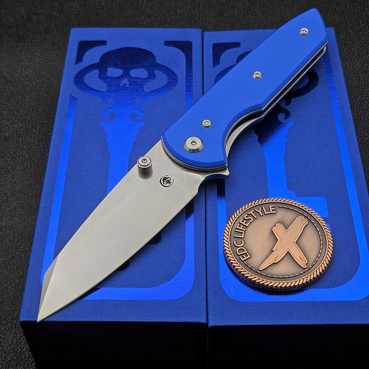 Chaves Brad Blount Arrestor 229 Blue G10 3.5" Elmax Belt Finish w/Machine SS HW