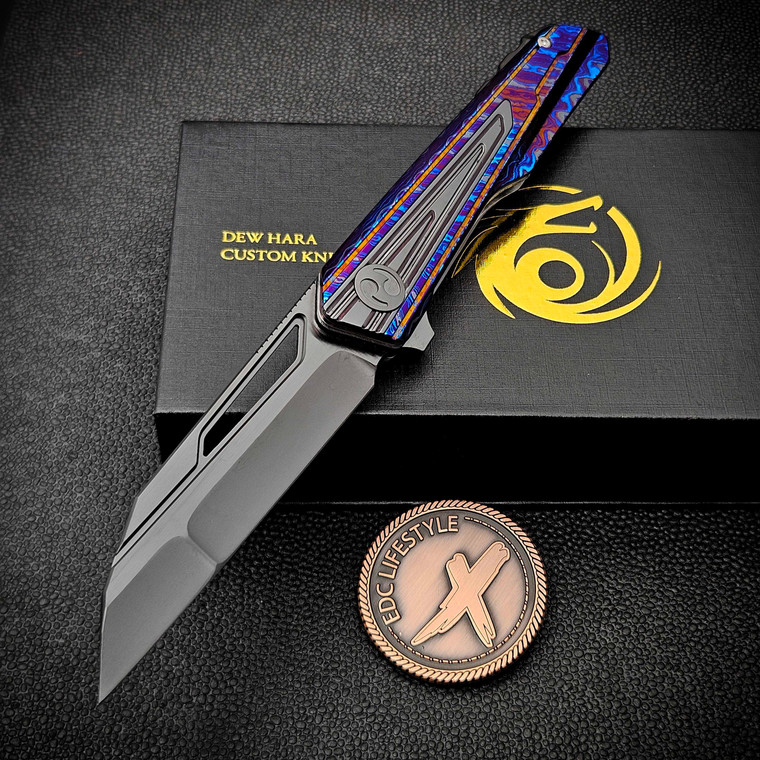 Dew Hara Kabuki Zircuti w/DLC Ti Inlay M390 DLC Two Tone Prototype 1