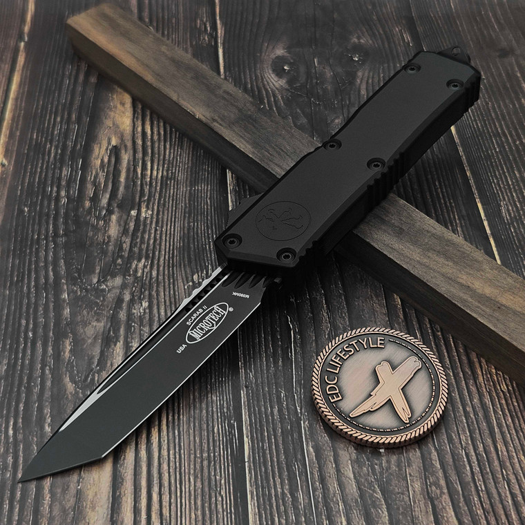 Microtech Scarab II Gen III Executive Black Tactical T/E 1177-1T - Preowned S2