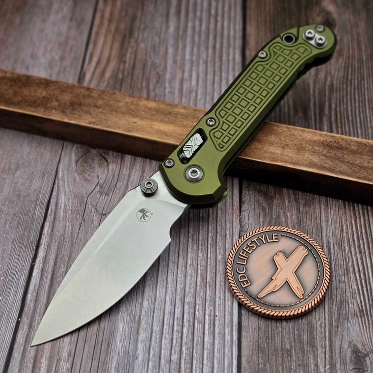 Microtech LUDT Ram-Lok OD Green Frag S/E Stonewash 1135RL-10FROD - Preowned
