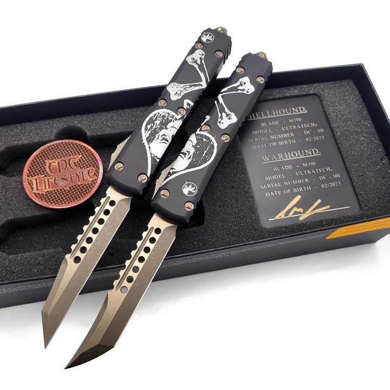 Microtech Ultratech 119-13SETDCS Death Card Hellhound Tanto