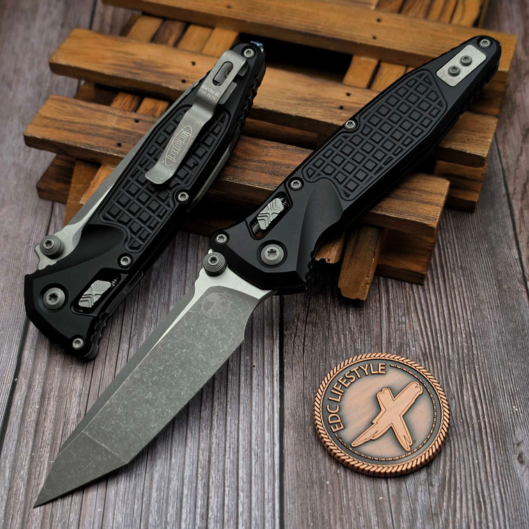 Microtech Socom Ram-Lok Black Aluminum Frag 4.00" T/E Apocalyptic 161RL-10APFR by EDC Lifestyle