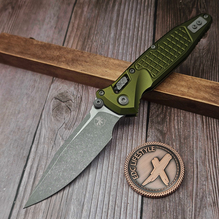 Microtech Socom Ram-Lok OD Green Frag S/E Apocalyptic 160RL-10APFROD - Preowned S3