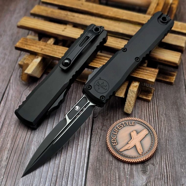 Microtech Ultratech ZBP Black Tactical Bayonet 3.5" Zero Blade Play 1120-1T by EDC Lifestyle