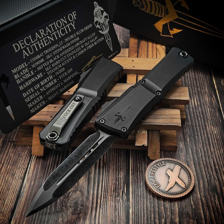 Marfione Custom/Sean Marfione Combat Troodon Gen III LT D/E Double Slum Grind DLC Stonewash DLC HW "FUCK OFF"