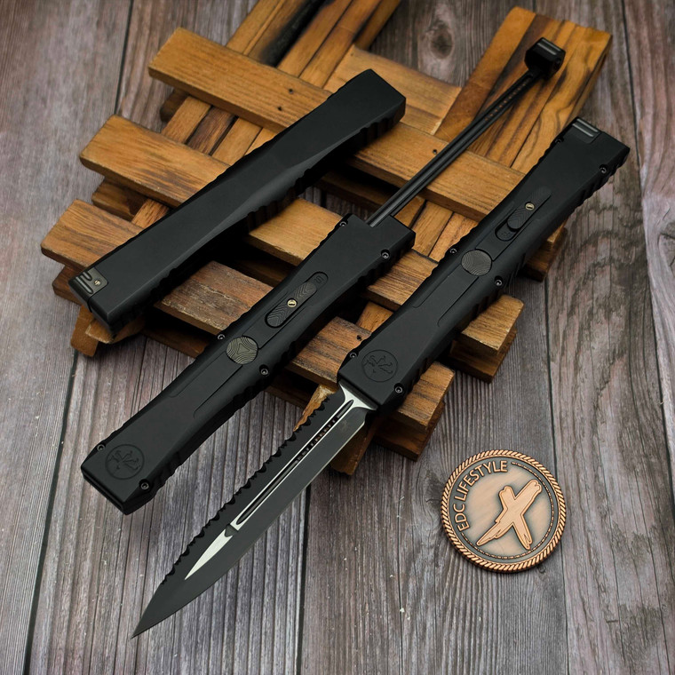 Microtech Marfione Select Nemesis IV 4.4" D/E DLC Full Serrated 1152-3DLCTMS1